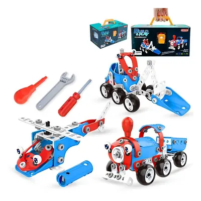 142Pcs IN Multi-shape DIY Assemble Engineering Plane Car Robot Building Construction Blocks Mode