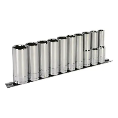 10pc PREMIUM DEEP Socket Set - 1/2" Square Drive Point Metric High Torque Nut