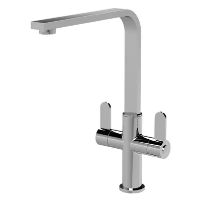 Kitchen Mono Mixer Tap with Lever Handles, 302mm - Chrome