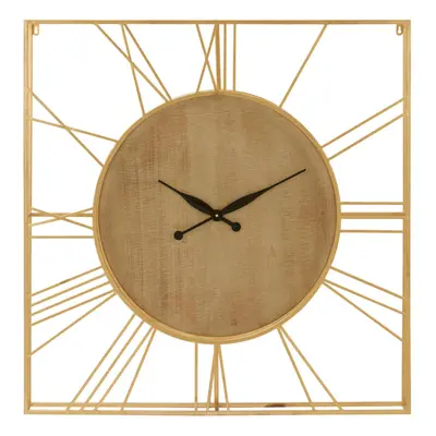 Premier Housewares Wall Clock Wooden Clocks For Living Room Gold Roman Numbers Kitchen Clocks Wa