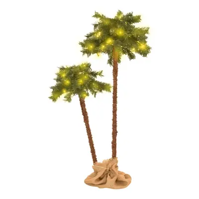 (125 cm + cm) vidaXL Christmas Tree with LEDs Palm Tree Christmas Decoration Artificial Tree