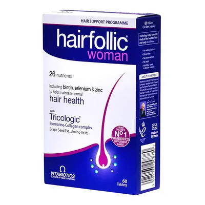 Vitabiotics Hairfollic Woman Hair Health Support Programme 60's Bio-active Tablets Female Hair L