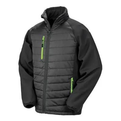 (L, Black/Lime Green) Result Unisex Adult Compass Softshell Gilet