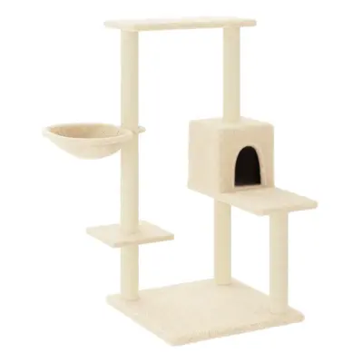 (cream) vidaXL Cat Tree Cat Tower with Sisal Scratching Posts Activity Centre Cream