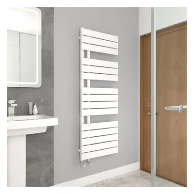 WarmeHaus 1380x500mm Flat Panel Bathroom Heated Towel Rail Radiator White