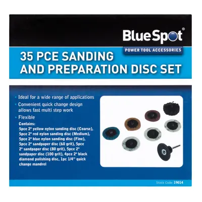 BlueSpot 35 Piece 2" Sanding Disc Kit