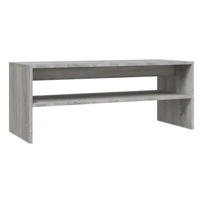 (grey sonoma) vidaXL Coffee Table with a Shelf Engineered Wood Accent Desk Multi Colours