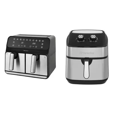 Emtronics Air Fryer Set in Silver 9L & 8L Kitchen Set