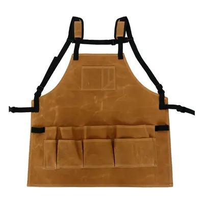 Garden Tool Apron Adjustable Waist with Pockets Waterproof Canvas Home Organizer