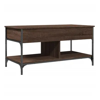 vidaXL Coffee Table End Table Sofa Table Brown Oak Engineered Wood and Metal