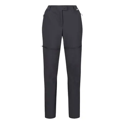 (12 UK R, Seal Grey) Regatta Womens/Ladies Mountain Zip-Off Trousers