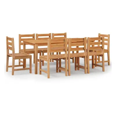 (180 cm table length, 8x chair + table) vidaXL Solid Wood Teak Garden Dining Set Dining Table Ch