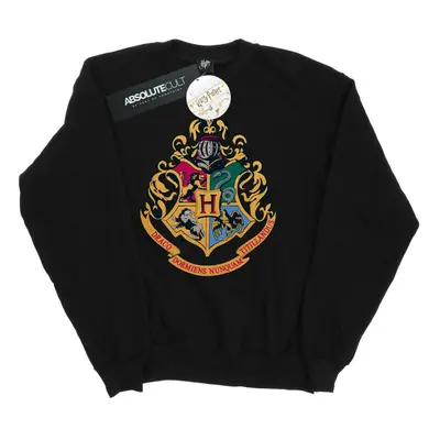 (5XL, Black) Harry Potter Mens Hogwarts Crest Gold Ink Sweatshirt