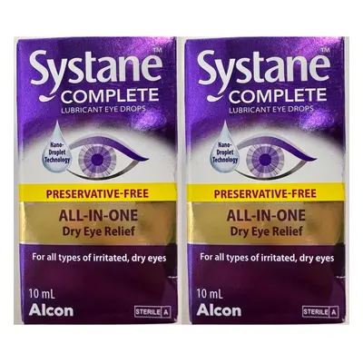 Systane Complete Lubricant Eye drops Preservative free 3ml (Bundle 2)