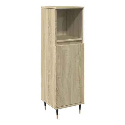 vidaXL Bathroom Cabinet Storage Cabinet Vanity Unit Sonoma Oak Engineered Wood