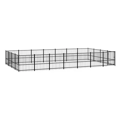 (679 x x cm) vidaXL Outdoor Dog Kennel Steel Dog Crate Pet Cage Puppy Enclosure Multi Sizes