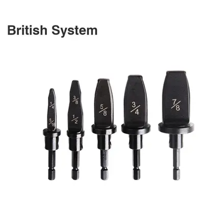 (British System) 5pcs Swaging Tool Pipe Expander Tube Expander Household Drill Bit Set