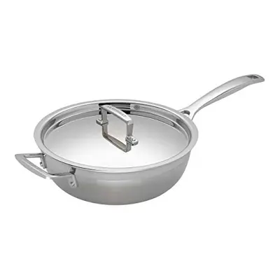 Le Creuset 3-Ply Stainless Steel Non-Stick Chef Pan with Lid, x 8.5 cm , Silver