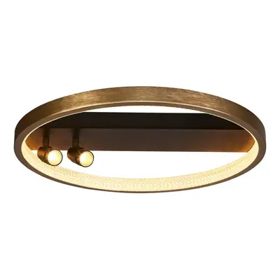 Searchlight Grace Flush Black, Gold Metal