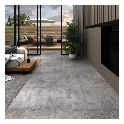 vidaXL Self-adhesive PVC Flooring Planks 5.21 m? mm Concrete Grey Floor Tile