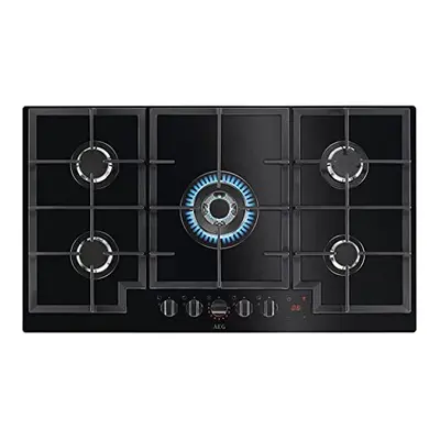 AEG Series 90cm Gas on Glass Burner Gas Hob - Black