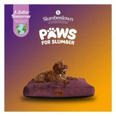 (Burgundy , Medium) Paws for Slumber Padded Pet Bed UK Made