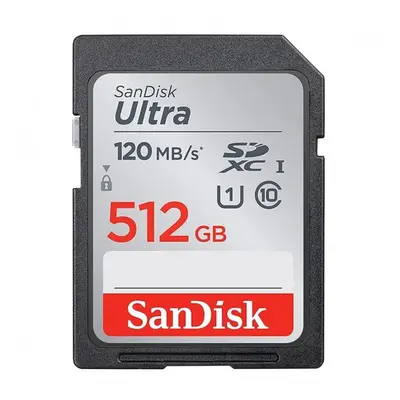 SanDisk Ultra SDXC Memory Card 120MBs Class UHS-I - 512GB