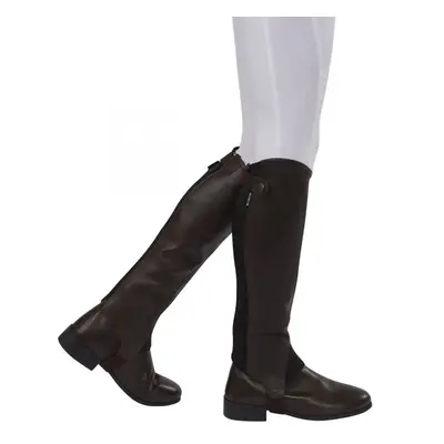 (XS, Brown) Dublin Adults Unisex Fusion Leather Half Chaps