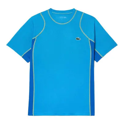 (S) Lacoste Mens Tennis T Shirt Blue PiquÃ© Sports