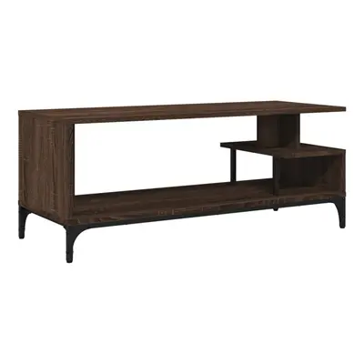 (brown oak) vidaXL TV Cabinet TV Unit TV Stand Engineered Wood and Powder-coated Steel