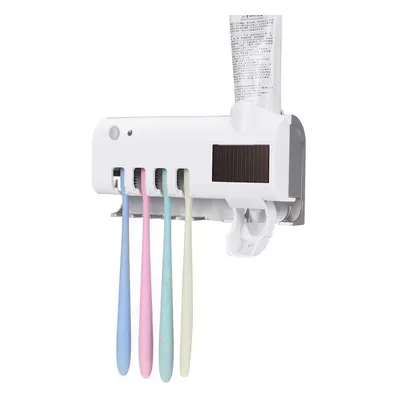 UV Light Toothbrush Sterilizer Holder Wall Mount Dispenser