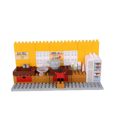 95PCS Kitchen Series Color Box DIY Assembly Blocks Toys for Children Gift