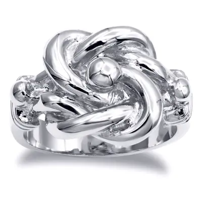 (S) Jewelco London Silver Knot Ring - ARN160