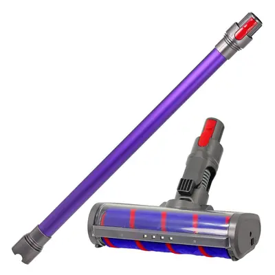 Hard Floor Turbine Tool Brush for Dyson V8 SV10 Vacuum + Purple Rod Wand Tube