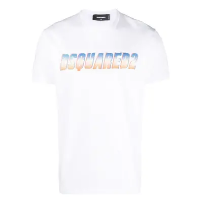 (XXL) Dsquared2 Sparkle Logo Cool Fit White T-Shirt