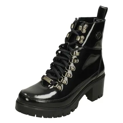 (Black, UK 6) Ladies Harley Davidson Heeled Ankle Boots Kenwood