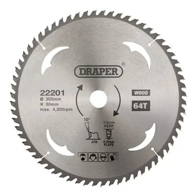 TCT Circular Saw Blade for Wood, x 30mm, 64T