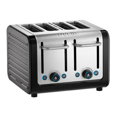 Dualit Architect Slot Black Body With Metallic Silver Panel Toaster