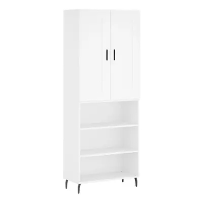 vidaXL Highboard Sideboard Cupboard Storage Cabinet White Engineered Wood