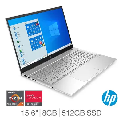 HP Pavilion Laptop, AMD Ryzen 7, 8GB RAM, 512GB SSD, 15-eh1014na