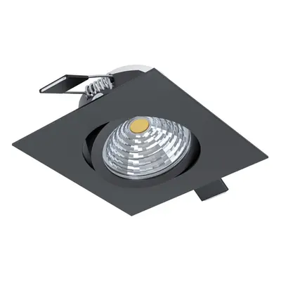 Wall / Ceiling Flush Downlight Black Aluminium 6W Built in LED 2700K