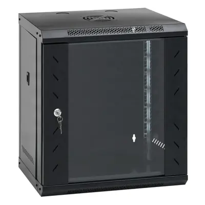 (black, x x mm) vidaXL 9U Wall Mounted Network Cabinet Home Server Rack Data Cabinet 19" IP20