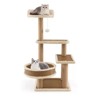 Multi-Level Cat Tree Tower 90cm Cat Tree Indoor Kitten Activity Center