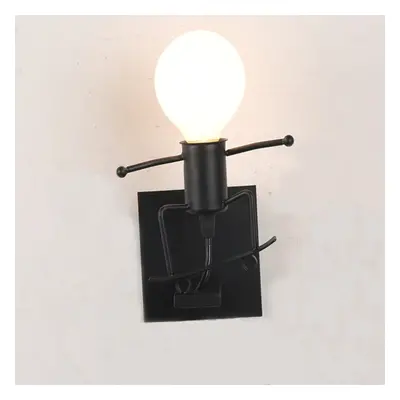 (Black) 220V Wall Iron LED Sconce Light Lamp Creative Design Living room Bedroom