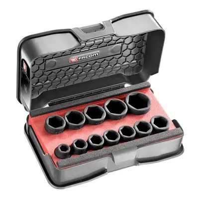 Facom - 6-Point Stubby Impact Socket Set 1/2in SQDR, Piece