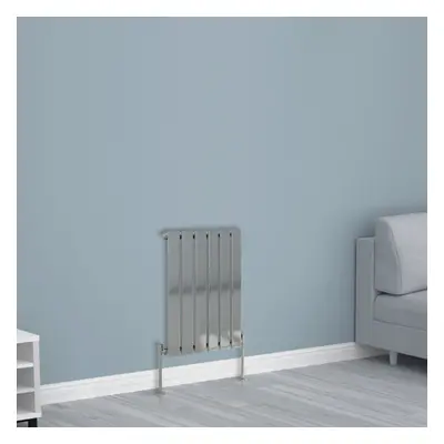 (600x408mm Single, Chrome) NRG Horizontal Vertical Flat Panel Designer Radiator Central Heating 