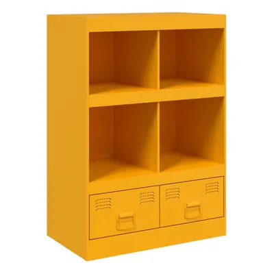 (mustard yellow) vidaXL Highboard Sideboard Side Cabinet Home Storage Cupboard Anthracite Steel