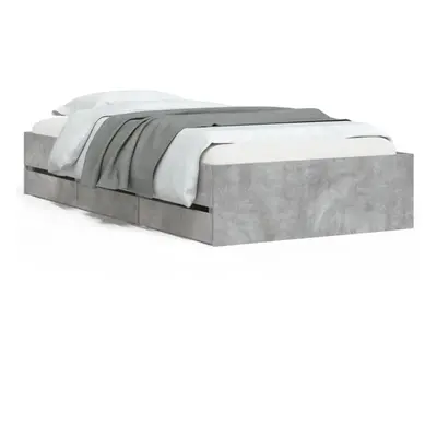 (concrete grey, x cm) vidaXL Bed Frame with Drawers Mattress Foundation Bed Base Engineered Wood