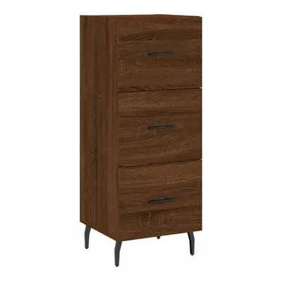 (brown oak) vidaXL Sideboard Storage Cabinet Cupboard Side Cabinet White Engineered Wood