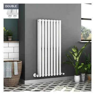 Voss x 545mm White Double Oval Tube Vertical Bathroom Toilet Home Radiator